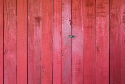 Full frame shot of red door