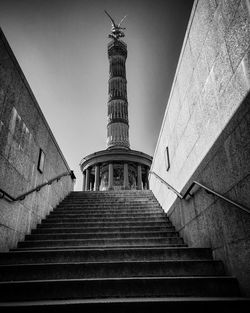 Low angle view of staircase against building