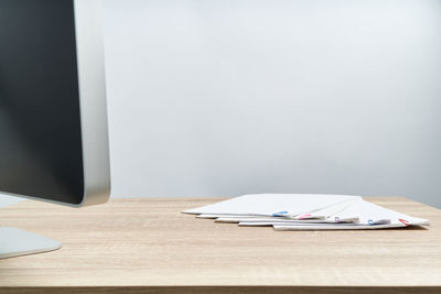 Close-up of laptop on table