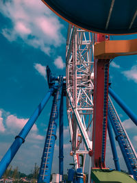 Low angle view of ferris wheel against sky