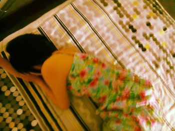 Multi colored balloons on table