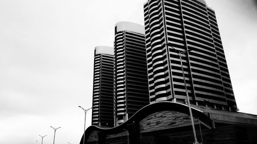 Low angle view of modern building against sky