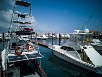 Boats in sea