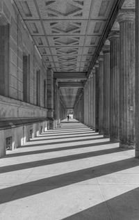 Empty corridor of building