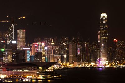 City skyline at night