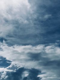 Low angle view of clouds in sky