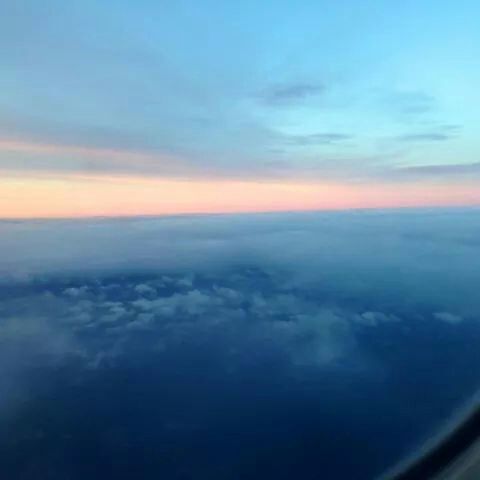 sky, sunset, scenics, beauty in nature, cloud - sky, tranquil scene, cloudscape, tranquility, nature, aerial view, idyllic, cloud, dramatic sky, orange color, cloudy, majestic, sky only, blue, no people, outdoors