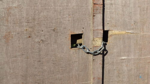 Close-up of closed door