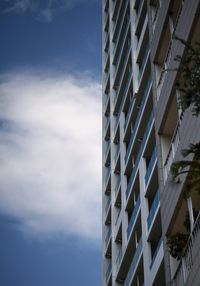 Low angle view of modern building against sky