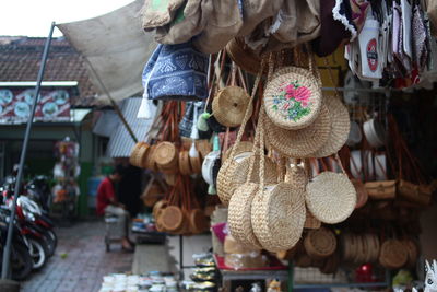 Traditional handmade market from ubud bali or called the ubud art market.
