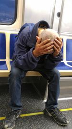 People sitting in train