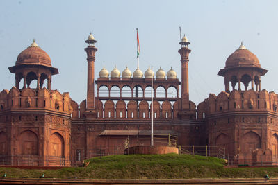 View of historic building against clear sky