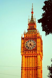 Low angle view of clock tower
