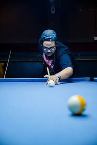 Man playing pool