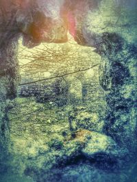 Close-up of abandoned building