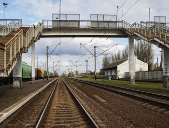 A deserted train station during a covid-19 coronavirus pandemic. 