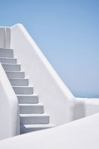 Low angle view of white steps