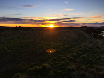 Sunset over landscape