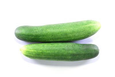 Close-up of green beans against white background