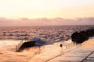 Sea against sky during sunset