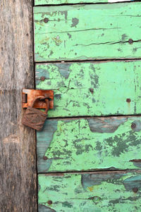 Close-up of wooden door