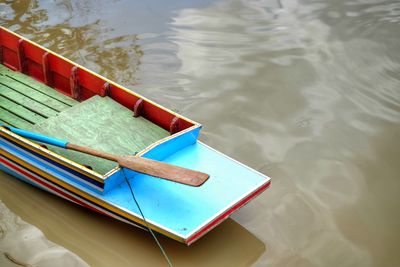 High angle view of swimming pool in lake