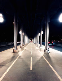 View of bridge in paris city at night 