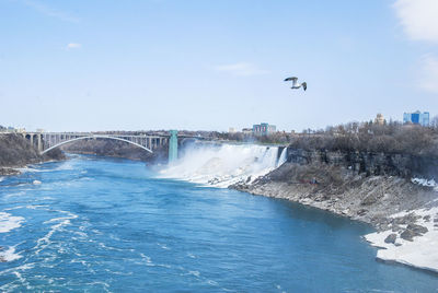 Scenic view of river against sky