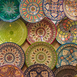 Full frame shot of porcelains for sale at market