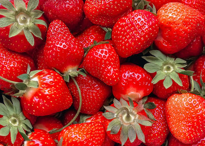 Full frame shot of strawberries