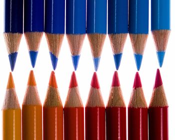 Close-up of multi colored pencils