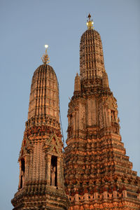 Low angle view of temple against clear sky