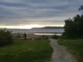 Scenic view of sea against sky