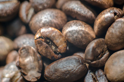 Full frame shot of roasted coffee beans