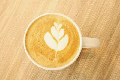 Close-up of coffee served on table