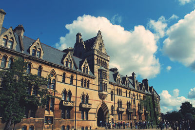 Low angle view of historic building against sky