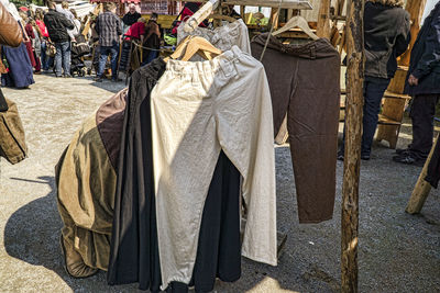 Clothes drying on clothesline