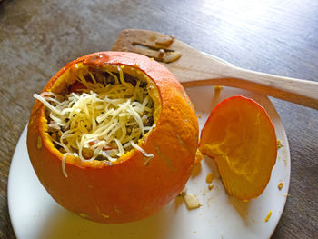 Close-up of food in plate