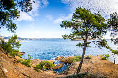 Scenic view of sea against sky