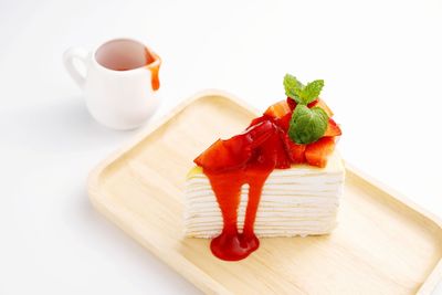 Close-up of strawberry on table