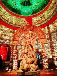 Close-up of statue in temple