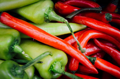 Full frame shot of chili peppers