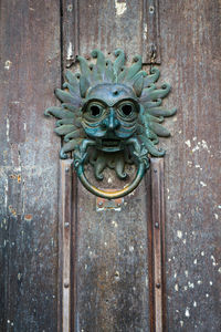 Close-up of door knocker