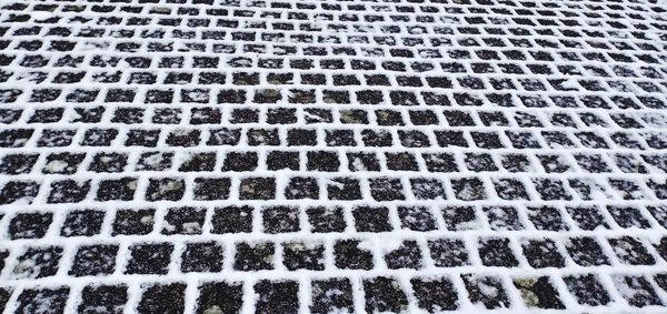 Full frame shot of snow covered land