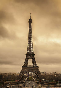 Low angle view of eiffel tower