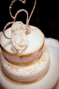 Close-up of cake in plate