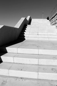 Low angle view of steps during sunny day