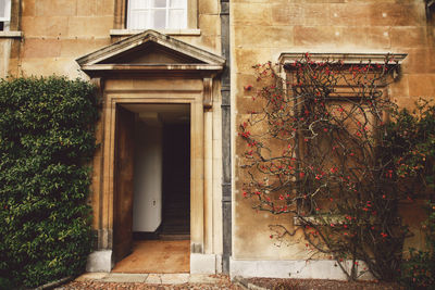 Entrance of building