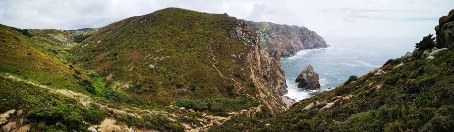 Panoramic view of sea against sky
