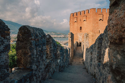 View of old ruins against sky